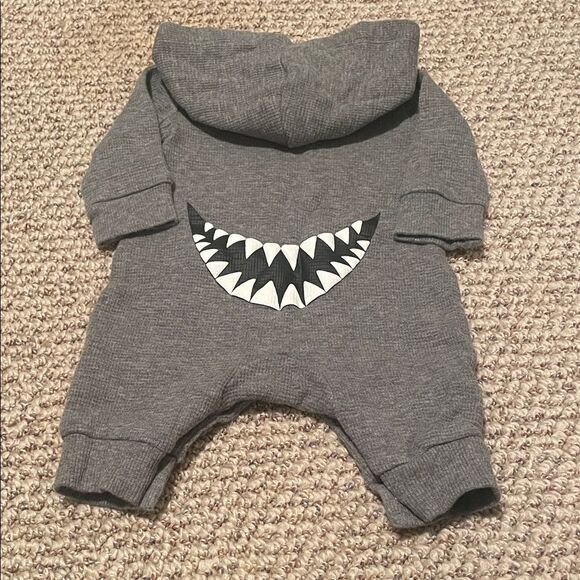 Hurley Charcoal Hooded Infant Footie - Picture 3 of 3